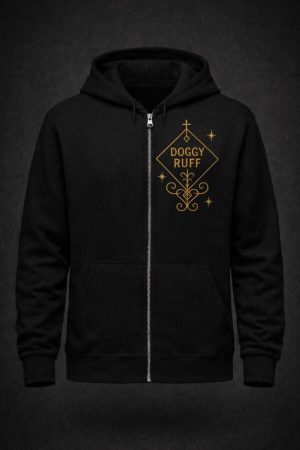 Black Hoodie Doggy Ruff – Small Veve