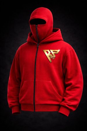 Red Doggy Ruff Hoodie – RF Gold Logo